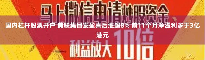 国内杠杆股票开户 美联集团发盈喜后涨超8% 前11个月净溢利多于3亿港元